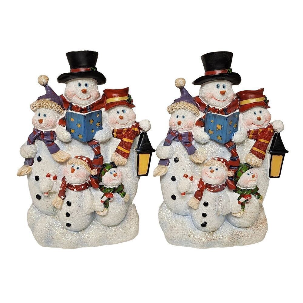 2 Christmas Snowman Stanley 6 Outlet Power Plug Adaptor removable face plate